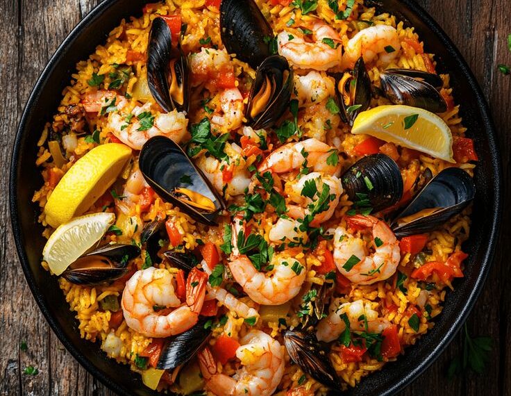 Paella au fruit de mer