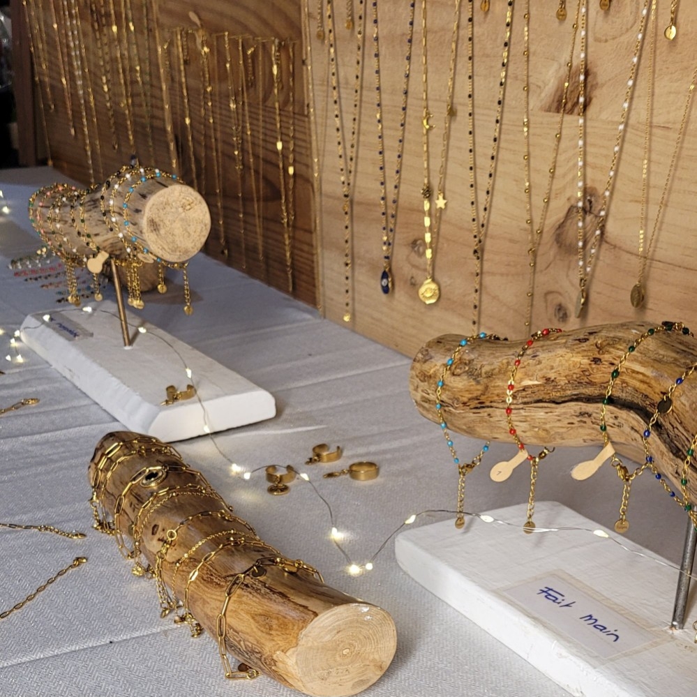 Stand marché plan bijoux