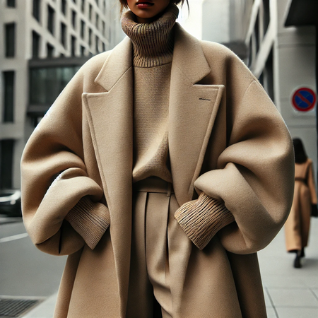 Manteaux oversize beige