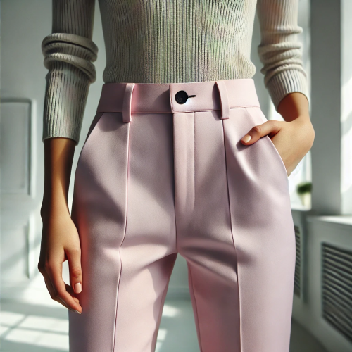Pantalon rose pastel