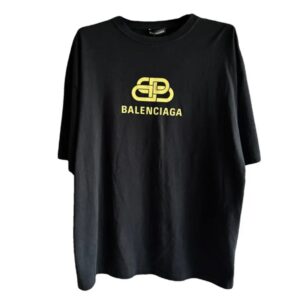 T-shirt noir en coton balenciaga homme
